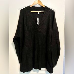 NWT Nine West Black Glitter Sweater Size XXL